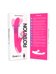 Vibratore Rabbit Diversia Con Rotazione 24 Cm - DIVERSIA - Vibratori Rabbit | erosidea.com