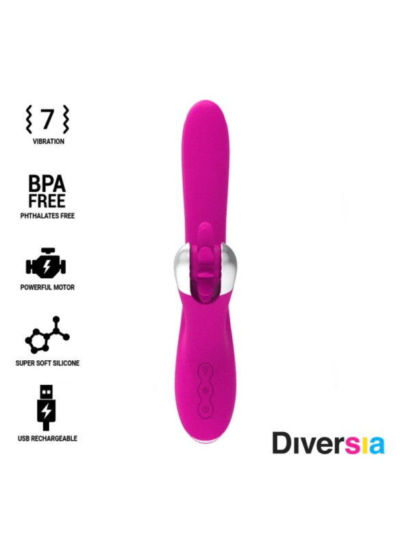 Vibratore Diversia Rabbit Onde 24 Cm - DIVERSIA - Vibratori Rabbit | erosidea.com