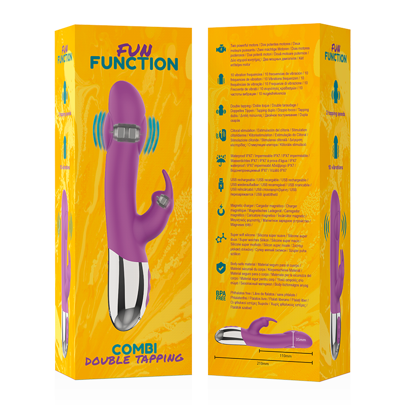 Vibratore Fun Function Rabbit Double Tapping Combi - FUN FUNCTION - Vibratori Rabbit | erosidea.com
