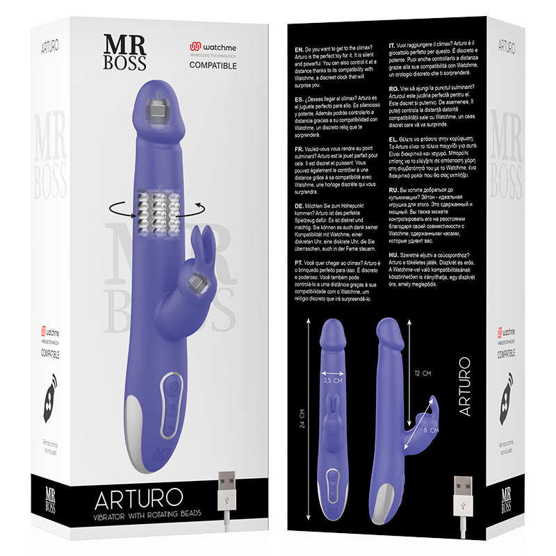 Vibratore Mr Boss E Rotore Mr Boss Arturo Compatibile Con La Tecnologia Wireless Watchme - MR. BOSS - Vibratori | erosidea.com
