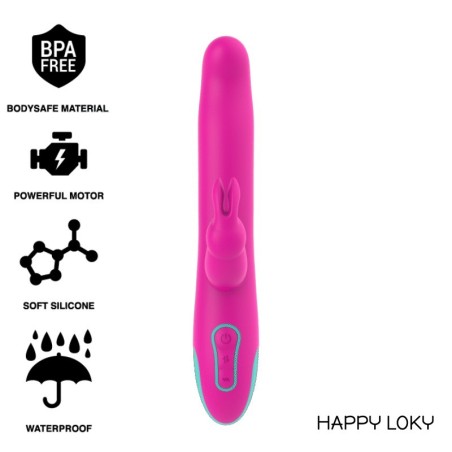 Vibratore Happy Loky Pluto Rabbit E Rotator Watchme Compatibile Con La Tecnologia Wireless - HAPPY LOKY - Vibratori Rabbit | erosidea.com