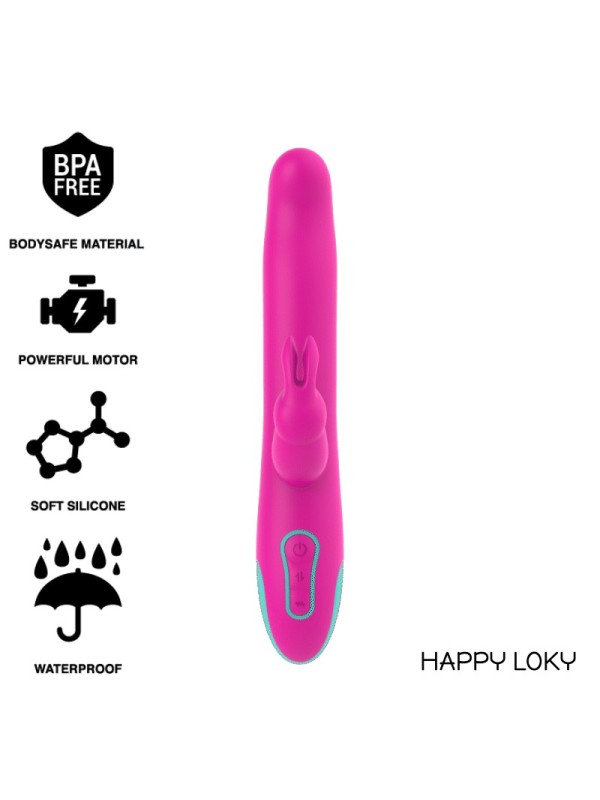 Vibratore Happy Loky Pluto Rabbit E Rotator Watchme Compatibile Con La Tecnologia Wireless - HAPPY LOKY - Vibratori Rabbit | erosidea.com