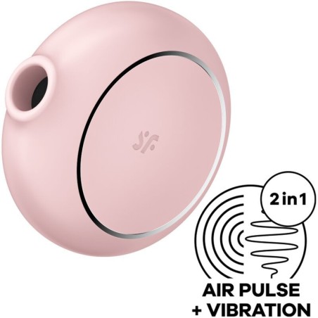 Vibratore Stimolatore E A Doppio Pro To Go 3 Rosa - SATISFYER AIR PULSE - Succhia Clitoride | erosidea.com