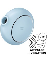 Vibratore Stimolatore E A Doppio Pro To Go 3 Blu - SATISFYER AIR PULSE - Succhia Clitoride | erosidea.com