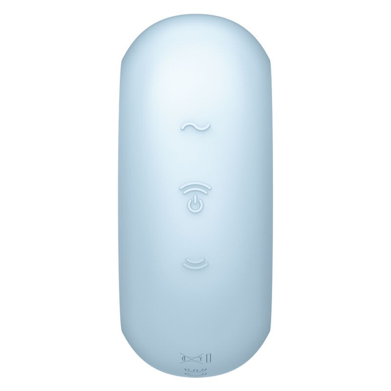 Vibratore Stimolatore E A Doppio Pro To Go 3 Blu - SATISFYER AIR PULSE - Succhia Clitoride | erosidea.com
