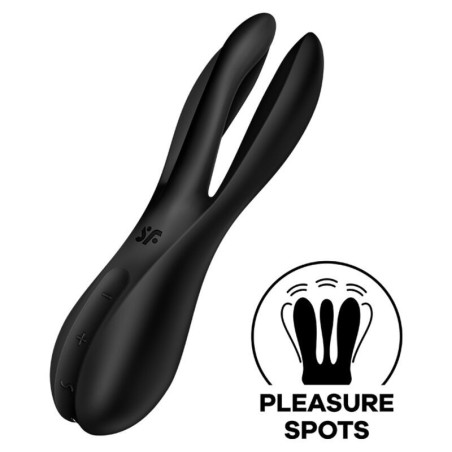 Vibratore Threesome 2 Nero - SATISFYER VIBRATOR - Vibratori | erosidea.com