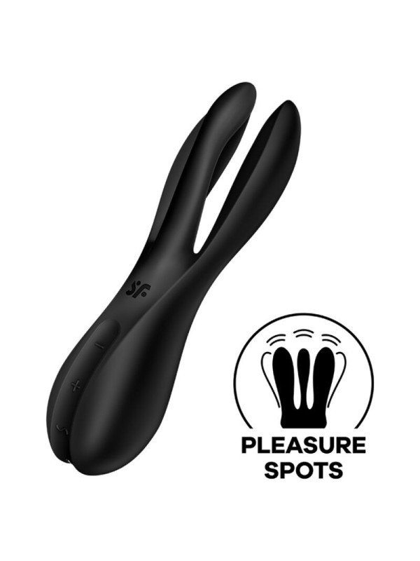 Vibratore Threesome 2 Nero - SATISFYER VIBRATOR - Vibratori | erosidea.com