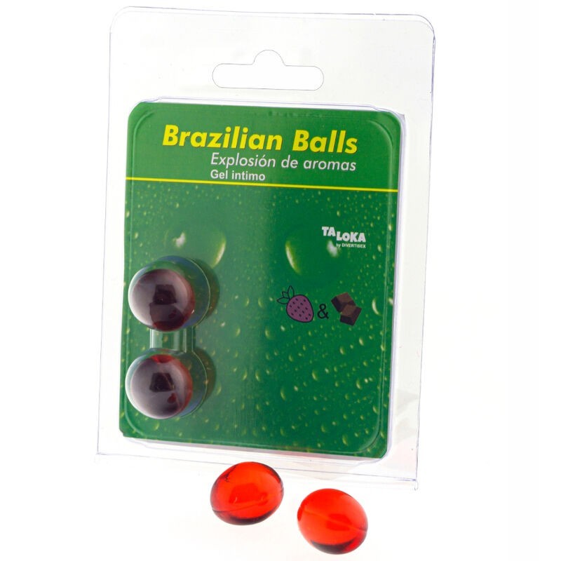 Taloka - 2 Sfere Brasiliane Gel Intimo Fragola E Cioccolato - TALOKA - Ovetti Palline Sfere | erosidea.com