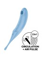 Satisfyer - Stimolatore E Vibratore Twirling Pro Air Pulse Blu - SATISFYER AIR PULSE - Succhia Clitoride | erosidea.com