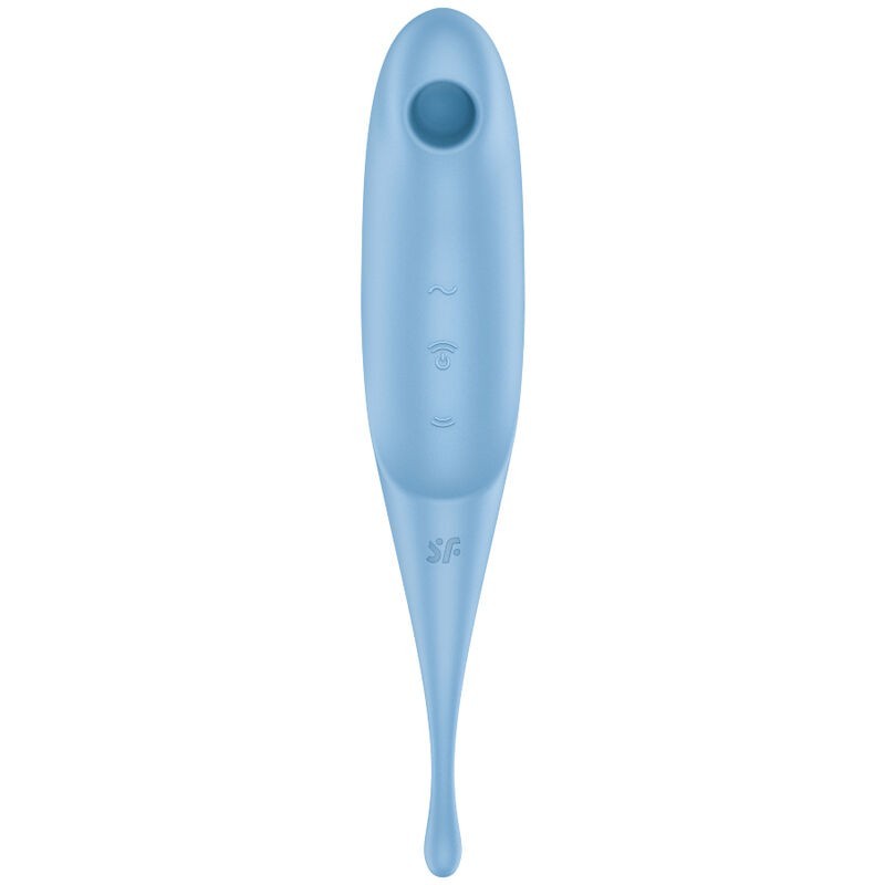 Satisfyer - Stimolatore E Vibratore Twirling Pro Air Pulse Blu - SATISFYER AIR PULSE - Succhia Clitoride | erosidea.com