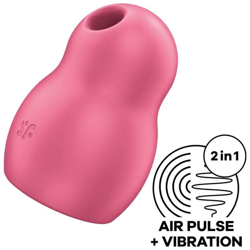 Vibratore Pro To Go 1 Doppio Stimolatore E Rosso - SATISFYER AIR PULSE - Succhia Clitoride | erosidea.com
