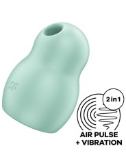 Vibratore Pro To Go 1 Doppio Stimolatore E Verde - SATISFYER AIR PULSE - Succhia Clitoride | erosidea.com