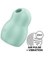 Vibratore Pro To Go 1 Doppio Stimolatore E Verde - SATISFYER AIR PULSE - Succhia Clitoride | erosidea.com