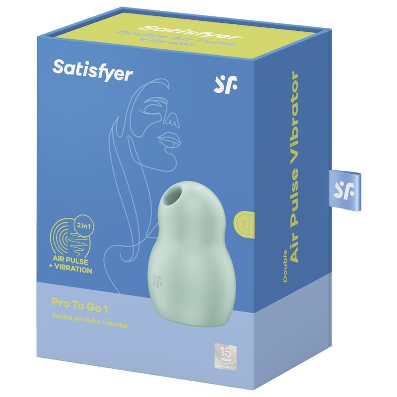 Vibratore Pro To Go 1 Doppio Stimolatore E Verde - SATISFYER AIR PULSE - Succhia Clitoride | erosidea.com
