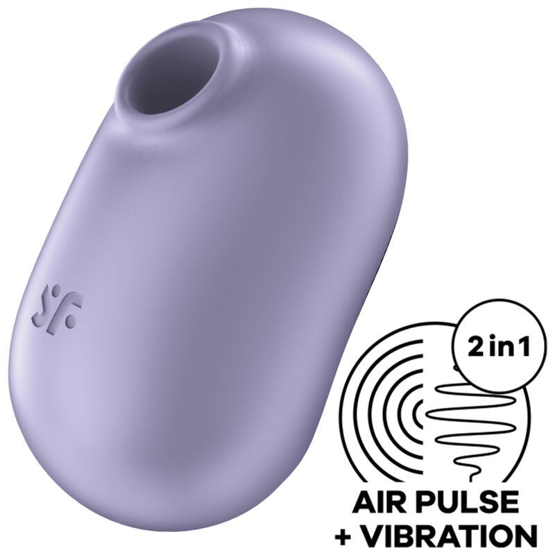 Satisfyer - Pro To Go 2 Doppio Stimolatore E Vibratore Viola - SATISFYER AIR PULSE - Succhia Clitoride | erosidea.com