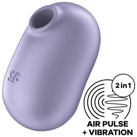 Satisfyer - Pro To Go 2 Doppio Stimolatore E Vibratore Viola - SATISFYER AIR PULSE - Succhia Clitoride | erosidea.com