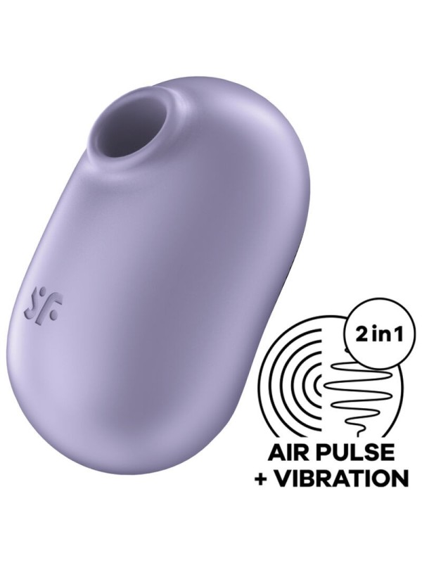 Satisfyer - Pro To Go 2 Doppio Stimolatore E Vibratore Viola - SATISFYER AIR PULSE - Succhia Clitoride | erosidea.com