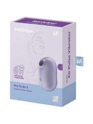 Satisfyer - Pro To Go 2 Doppio Stimolatore E Vibratore Viola - SATISFYER AIR PULSE - Succhia Clitoride | erosidea.com