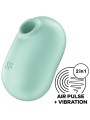 Pro To Go 2 Doppio Stimolatore E Vibratore Verde - SATISFYER AIR PULSE - Succhia Clitoride | erosidea.com