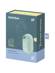 Pro To Go 2 Doppio Stimolatore E Vibratore Verde - SATISFYER AIR PULSE - Succhia Clitoride | erosidea.com