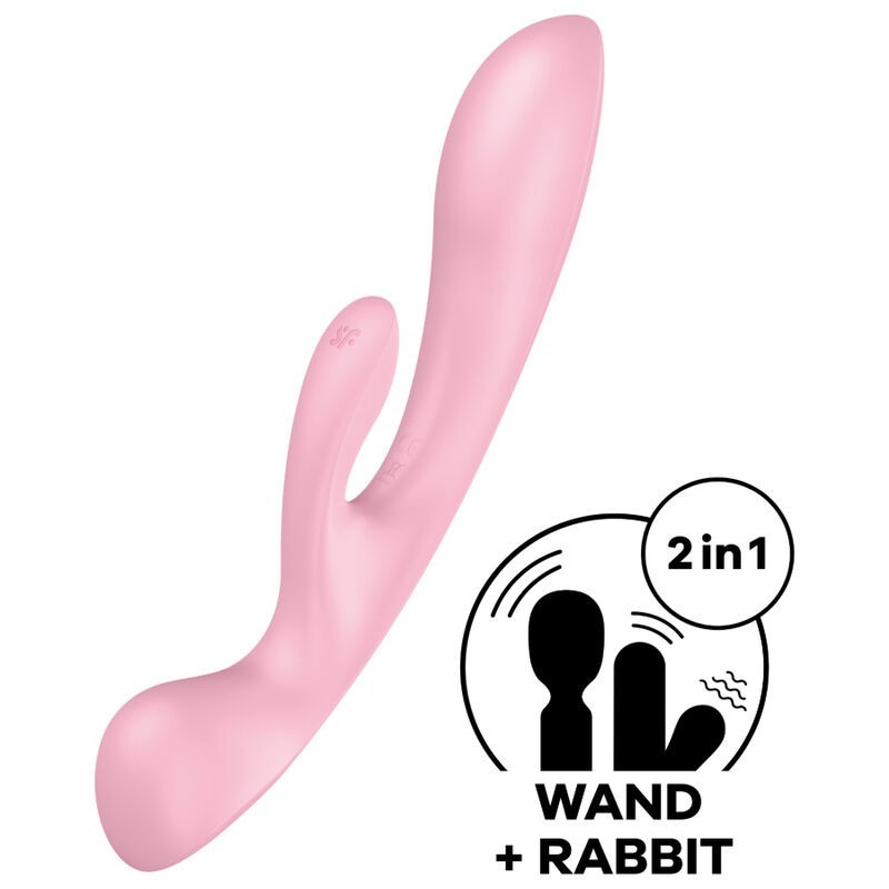 Triple Oh Vibrazione Ibrida Rosa - SATISFYER VIBRATOR - Vibratori | erosidea.com