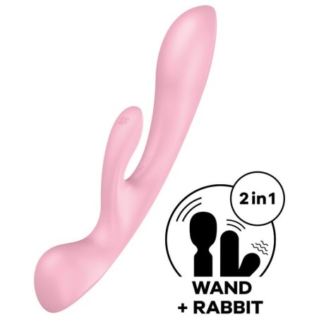Triple Oh Vibrazione Ibrida Rosa - SATISFYER VIBRATOR - Vibratori | erosidea.com