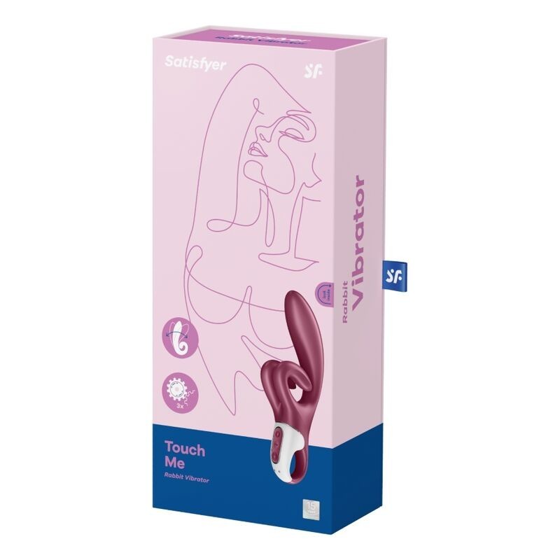 Vibrazione Touch Me Rabbit Rosso - SATISFYER VIBRATOR - Vibratori Rabbit | erosidea.com