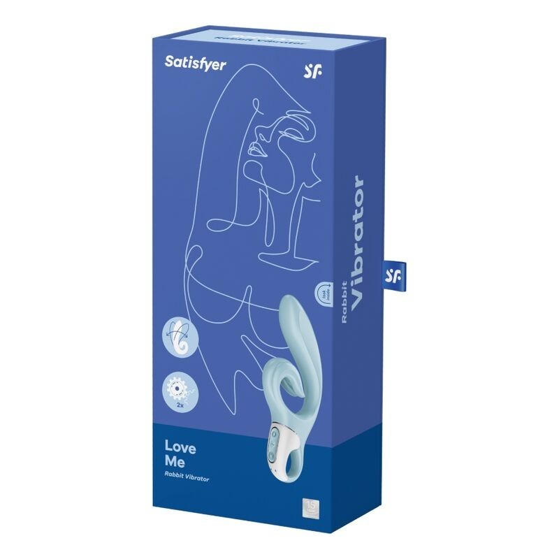 Love Me Rabbit Vibrazione Blu - SATISFYER VIBRATOR - Vibratori Rabbit | erosidea.com