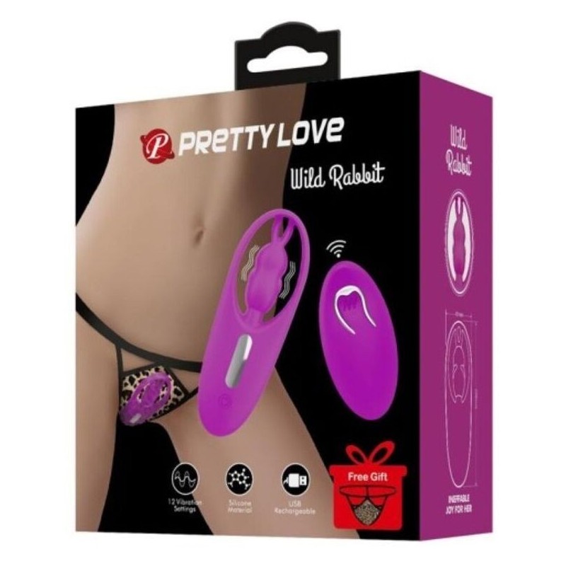 Pretty Love - Stimolatore Per Mutandine Con Telecomando Wild Rabbit Lilla - PRETTY LOVE SMART - Vibratori Rabbit | erosidea.com