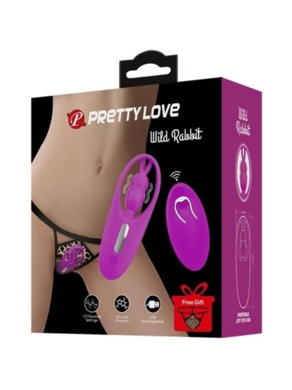 Pretty Love - Stimolatore Per Mutandine Con Telecomando Wild Rabbit Lilla - PRETTY LOVE SMART - Vibratori Rabbit | erosidea.com