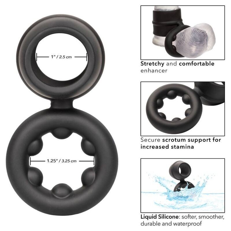 California Exotics - Anello Alpha Dual Magnum Nero - CALIFORNIA EXOTICS - Anelli Fallici | erosidea.com
