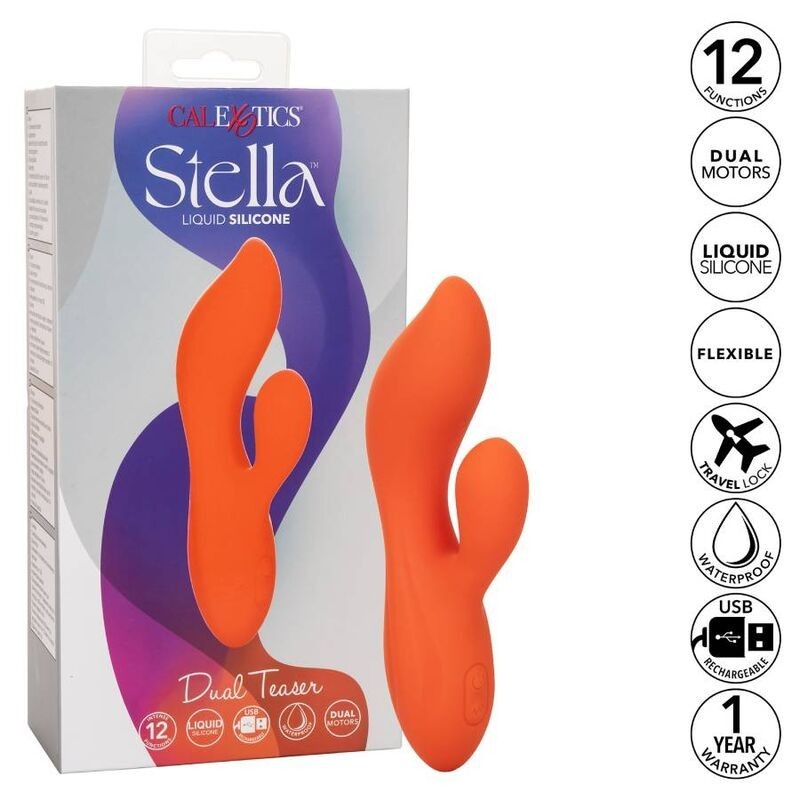 California Exotics - Stella Dual Teaser Arancione - CALIFORNIA EXOTICS - Vibratori Doppi | erosidea.com