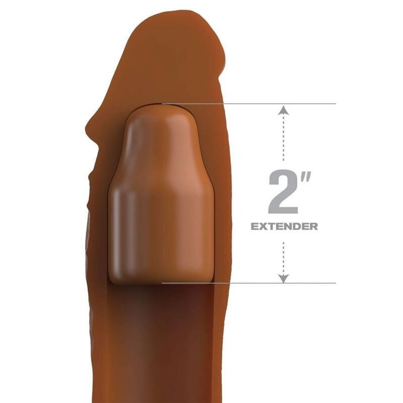 Fantasy X- Tensions - Pipedreams Manicotto 2032 Cm + 500 Cm Pollice Tappo Caramello - FANTASY X-TENSIONS - Guaine e Prolunghe | erosidea.com