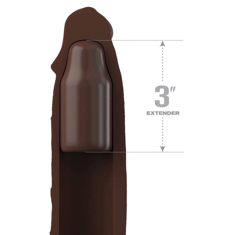 Fantasy X- Tensions - Pipedreams Sleeve 2286 Cm + 762 Cm Plug Brown - FANTASY X-TENSIONS - Plug e Catene Anali | erosidea.com