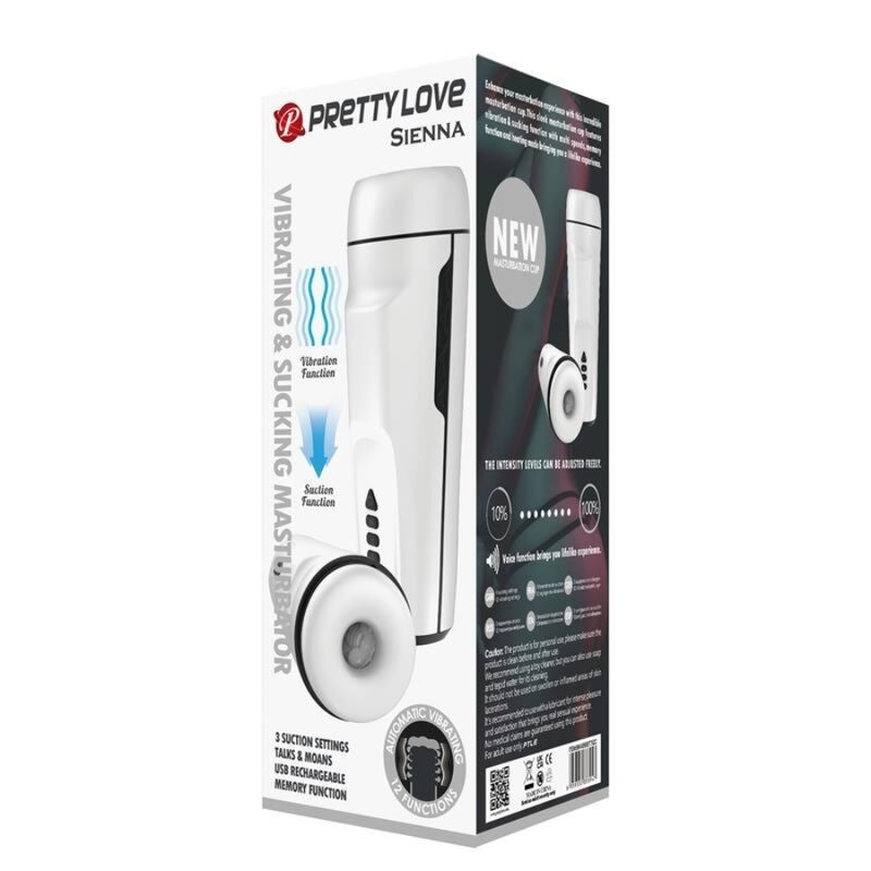 Masturbatore Maschile Sienna Con Vibrazione. Voce E Aspirazione - PRETTY LOVE MALE - Masturbatori | erosidea.com
