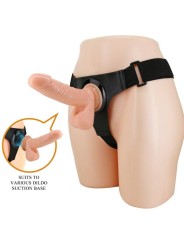 Imbragatura Slip Universale Con Dildo Tom 20 Cm Naturale - PRETTY LOVE - Strap-on e Imbracature | erosidea.com
