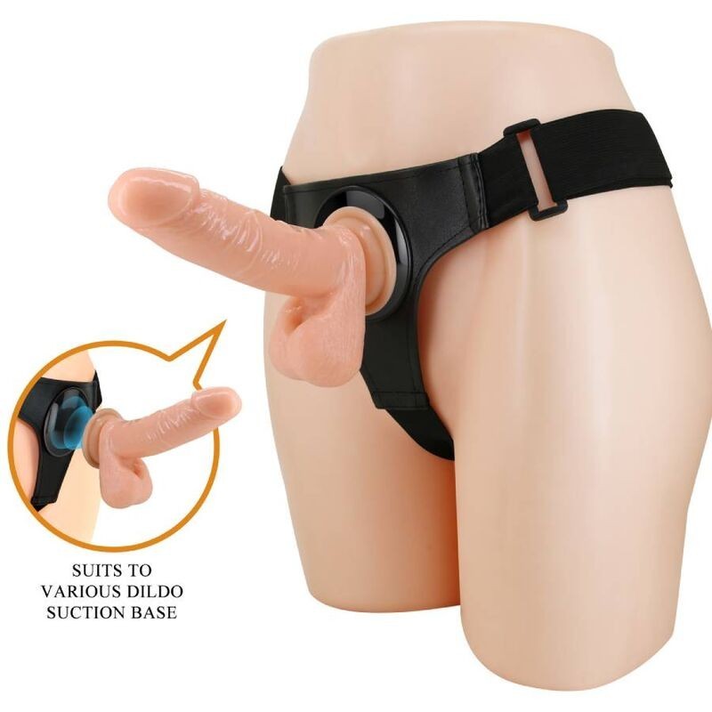Imbragatura Slip Universale Con Dildo Tom 20 Cm Naturale - PRETTY LOVE - Strap-on e Imbracature | erosidea.com