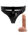 Imbragatura Slip Universale Con Dildo Tom 20 Cm Naturale - PRETTY LOVE - Strap-on e Imbracature | erosidea.com