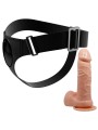 Imbragatura Slip Universale Con Dildo Tom 20 Cm Naturale - PRETTY LOVE - Strap-on e Imbracature | erosidea.com