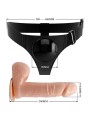 Imbragatura Slip Universale Con Dildo Tom 20 Cm Naturale - PRETTY LOVE - Strap-on e Imbracature | erosidea.com