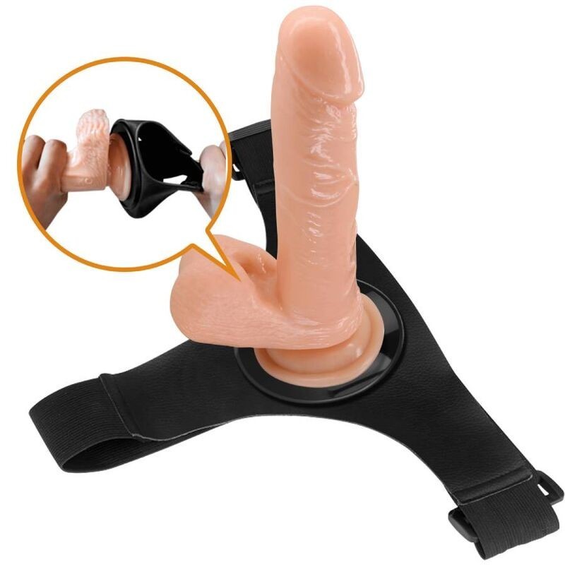 Imbragatura Slip Universale Con Dildo Tom 20 Cm Naturale - PRETTY LOVE - Strap-on e Imbracature | erosidea.com