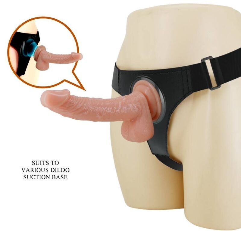 Imbragatura Slip Universale Con Dildo Kevin 19 Cm Naturale - PRETTY LOVE - Strap-on e Imbracature | erosidea.com