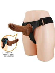 Imbragatura Slip Universale Imbragatura Con Dildo Micheal 20 Cm Nero - PRETTY LOVE - Strap-on e Imbracature | erosidea.com