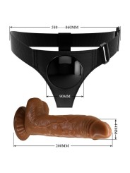 Imbragatura Slip Universale Imbragatura Con Dildo Micheal 20 Cm Nero - PRETTY LOVE - Strap-on e Imbracature | erosidea.com