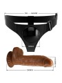 Imbragatura Slip Universale Imbragatura Con Dildo Micheal 20 Cm Nero - PRETTY LOVE - Strap-on e Imbracature | erosidea.com