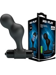 Vibratore Mr Play Plug Anale In Silicone Nero - MR PLAY - Plug e Catene Anali | erosidea.com