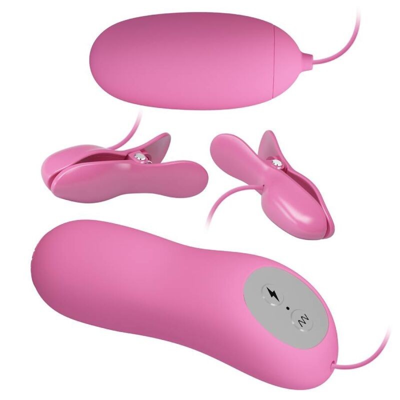 Pretty Love - Pinzetta Con Vibrazione Ed Elettroshock Rosa - PRETTY LOVE - Vibratori | erosidea.com