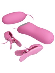 Pretty Love - Pinzetta Con Vibrazione Ed Elettroshock Rosa - PRETTY LOVE - Vibratori | erosidea.com