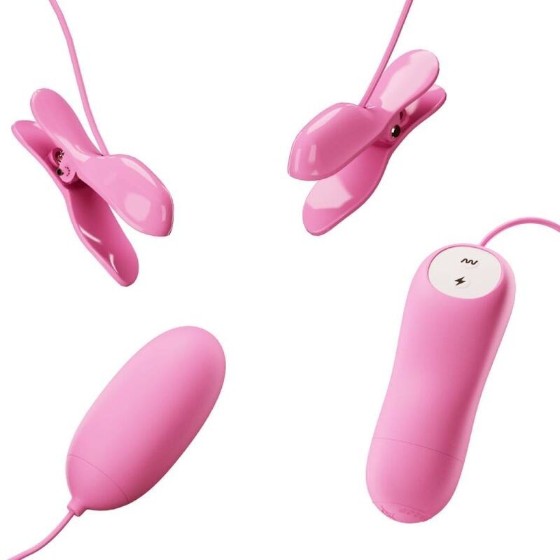 Pretty Love - Pinzetta Con Vibrazione Ed Elettroshock Rosa - PRETTY LOVE - Vibratori | erosidea.com