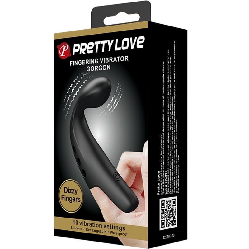 Pretty Love - Ditale Vibratore Gorgon Nero - PRETTY LOVE FLIRTATION - Vibratori | erosidea.com